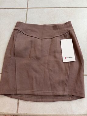 lululemon athletica Brown Scuba Mini Skirt